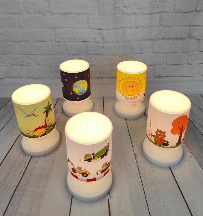 Image du produit Niermann Stand By Niermann Waldtiere Lampe de bureau LED rechargeable Blanc chaud 1,5W IP44 Blanc, Multicolore