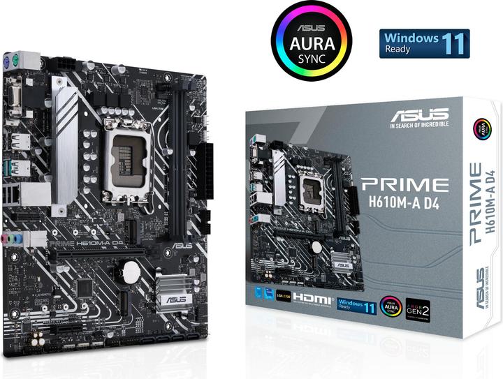 Image du produit ASUS PRIME H610M-A D4 (LGA 1700, Intel H610, mATX)