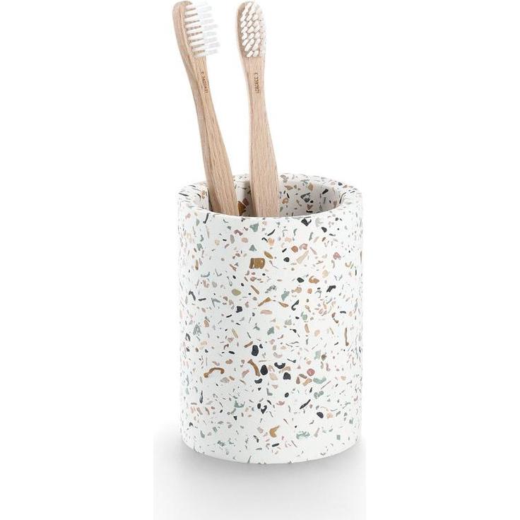 Thumbnail - Zeller Present, Zahnputzbecher, Terrazzo (Ø 8.5 x 11 cm)