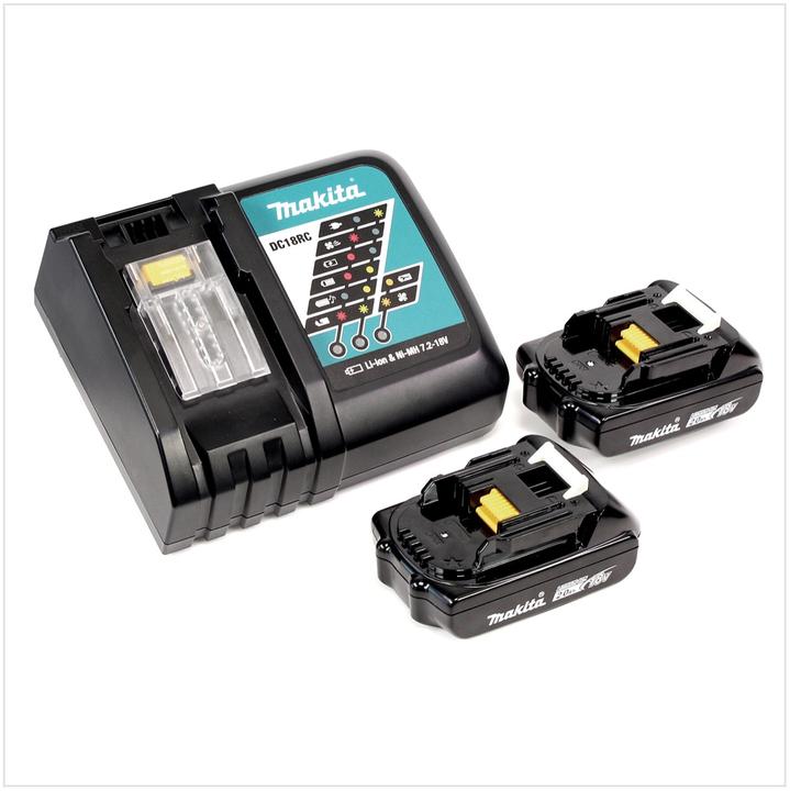 Produktbild Makita DDF 483 RAJ Akku Bohrschrauber 18 V 40 Nm + 2x Akku 2,0 Ah + Ladegerät + Makpac