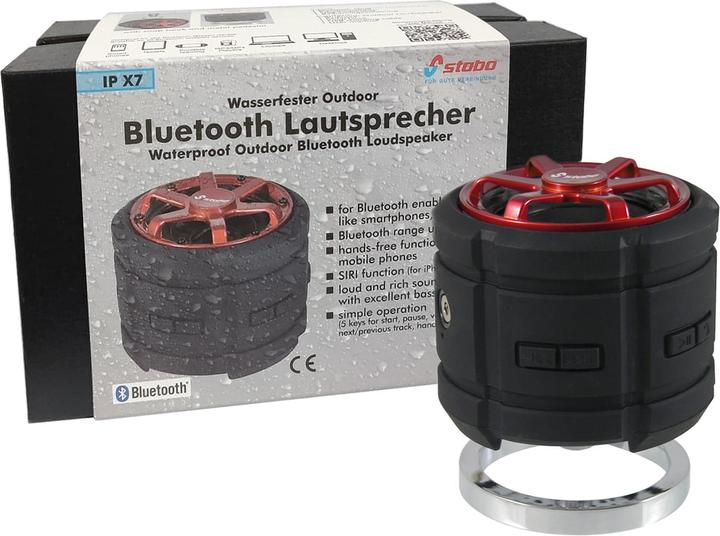 Image du produit Stabo Haut-parleur portable d'extérieur, étanche IPX7, Bluetooth 4.2, puissance 5 W, mains libres (3 h)