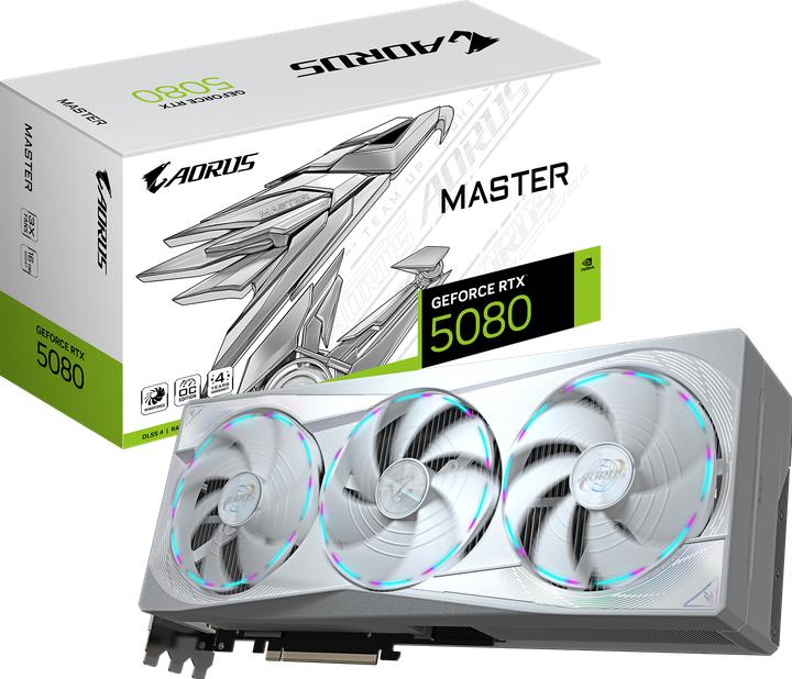 Productafbeelding Gigabyte AORUS GeForce RTX 5080 MASTER ICE (16 GB)