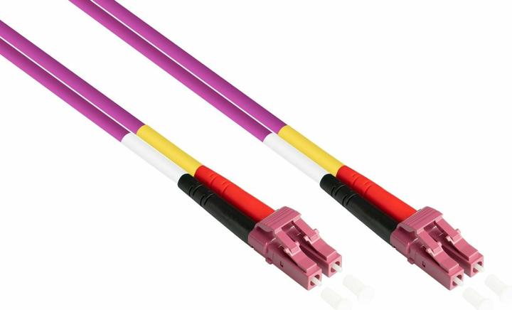 Actual product image Kabelmeister Patch cable fibre optic duplex OM4 (multimode, 50/125) LC/LC, LSZH, interchangeable polarity, 100 (U/FTP, CAT7, 100 m)