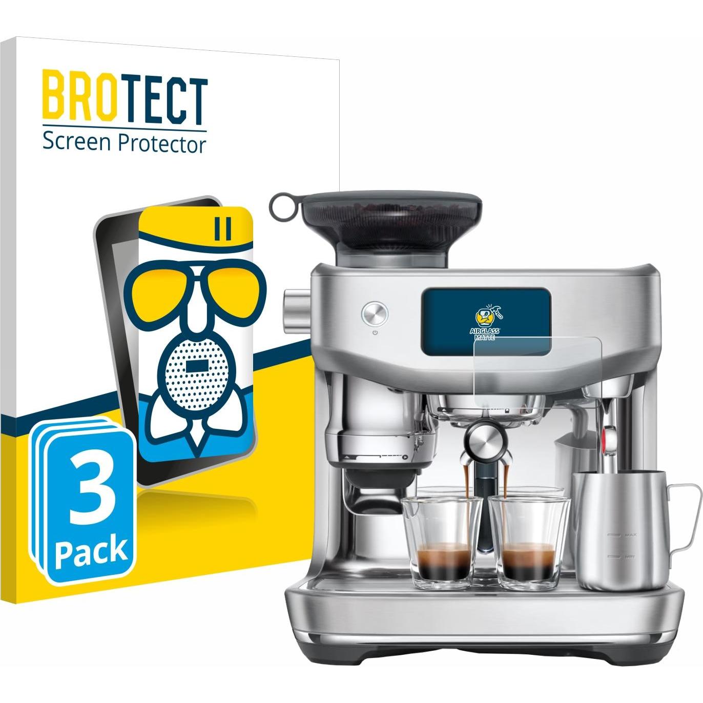 BROTECT Schutzglas Schutzfolie Displayschutz Display Schutz Glas Folie matt, Zubehör Kaffeemaschinen, Grau
