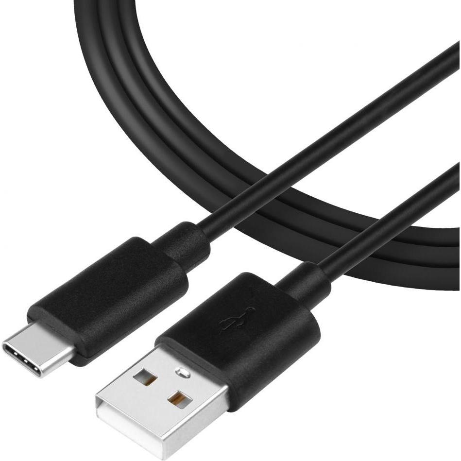Tactical Smooth Thread Cable USB-A/USB-C 2m Black (2 m, USB 3.0), USB Kabel