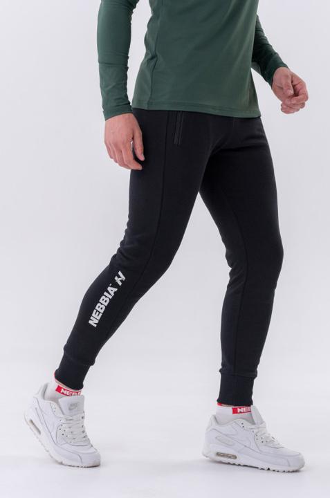 Actual product image Nebbia Slim sweatpants with zip pockets "Re-gain" 320 black (XL)