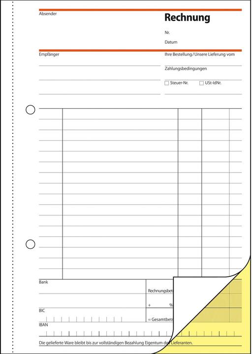 Actual product image Sigel Invoice pad Paper format: DIN A5 Carbonless: Yes