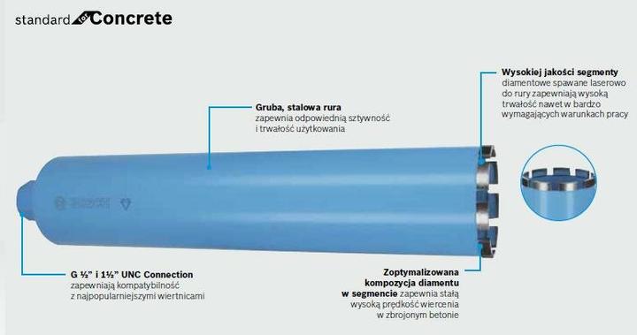 Produktbild Bosch Professional Zubehör PRO Core Cutter wet, 132 x 450 mm, 1 1/4-Zoll-UNC (132 Millimeter)