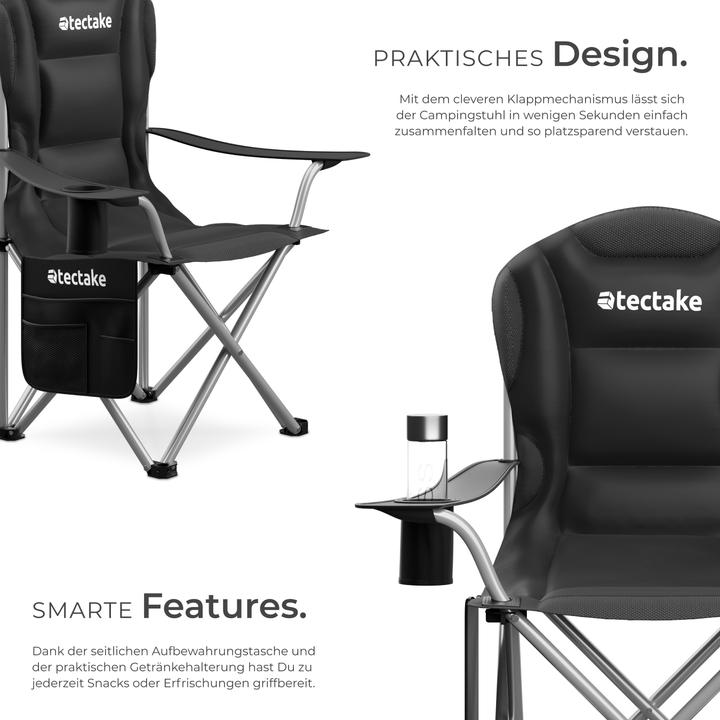 Image du produit tectake Chaise de camping rembourrée pliable MTX
