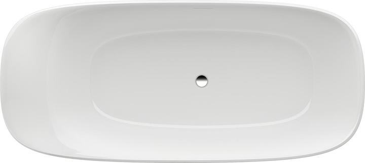 Laufen INO Badewanne 1800x800x520 freistehend oval weiss mit Kopfstütze (250 l, 200 cm, 100 cm)