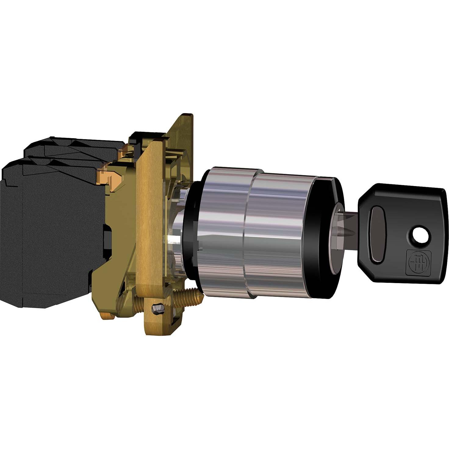 Thumbnail - Schneider Electric Schlüsselschalter XB4-BG41, Taster + Schalter, Schwarz