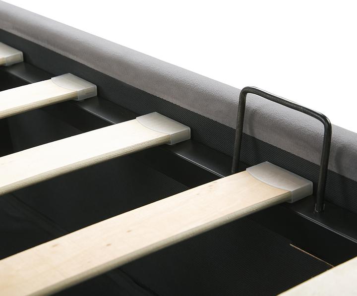 Produktbild Beliani Bett Samtstoff grau Lattenrost Bettkasten hochklappbar 180 x 200 cm ROCHEFORT (180 x 200 cm)