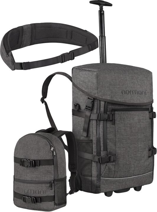 Immagine prodotto Normani Rucksack mit Trolleyfuktion, kleinem 5L Rucksack und Hüftgurt - 9781 (43 l)