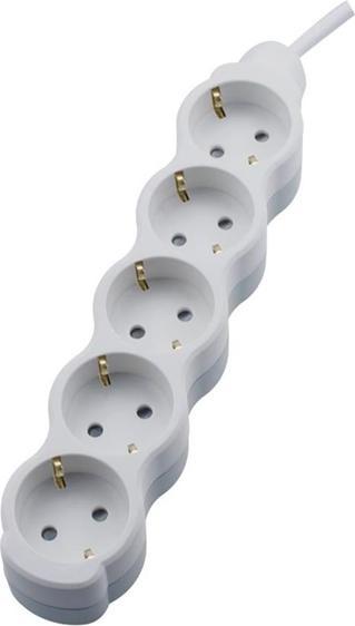 Produktbild Bemko EXTENSION CORD 5 VIETŲ 5M WH B06-NB5GS5M (5 m)