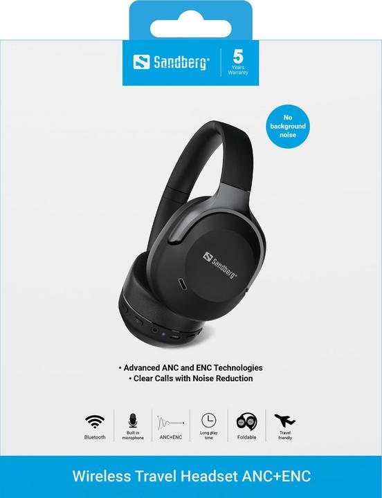 Actual product image Sandberg Wireless Travel Headset ANC (Wireless)