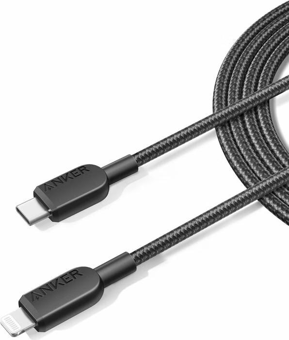 Anker 310 braided Kabel - USB-C zu Lightning - 0.9M - Schwarz (0.90 m)