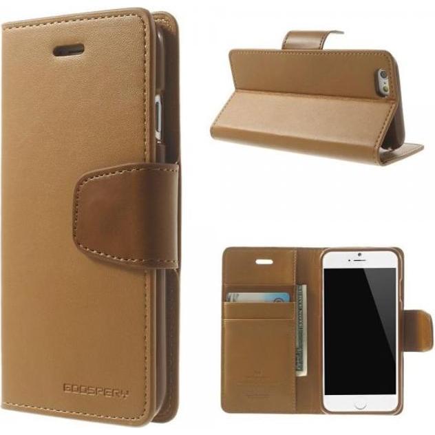 Goospery Sonata Diary Series (Apple iPhone 6 Plus, Apple iPhone 6s Plus), Smartphone Hülle, Braun