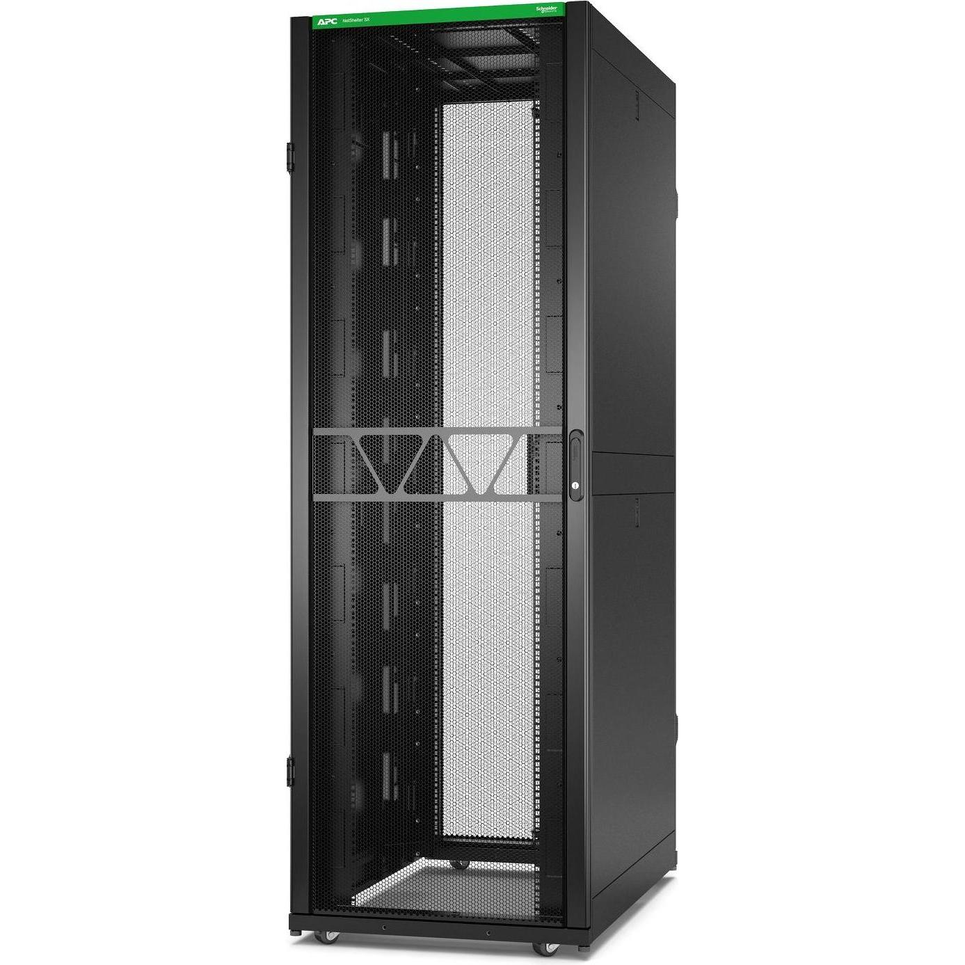 APC NetShelter SX Server Rack Gen 2 48U 2258H x 750W x 1200D mm w/ Sides Black (48 HE, 19 Zoll Rack), Serverschrank, Sch...