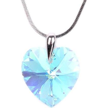 Levien, Halsschmuck, Romantic necklace Heart Aqua AB (L)
