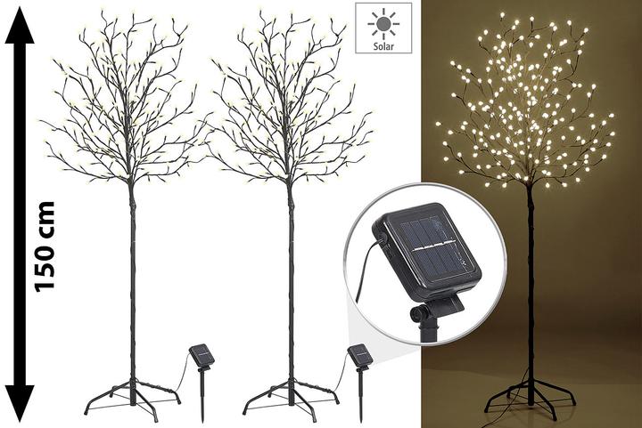 Produktbild Lunartec 2er-Set XL-Solar-LED-Lichterbäume (IP44)