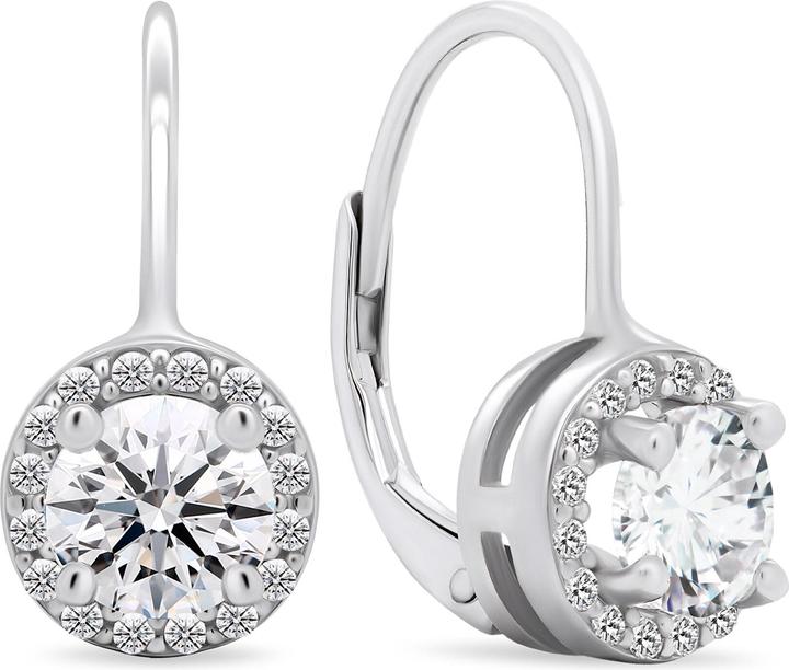 Image du produit Brilio Silver - Boucles d'oreilles en argent étincelant avec zircons clairs EA407W