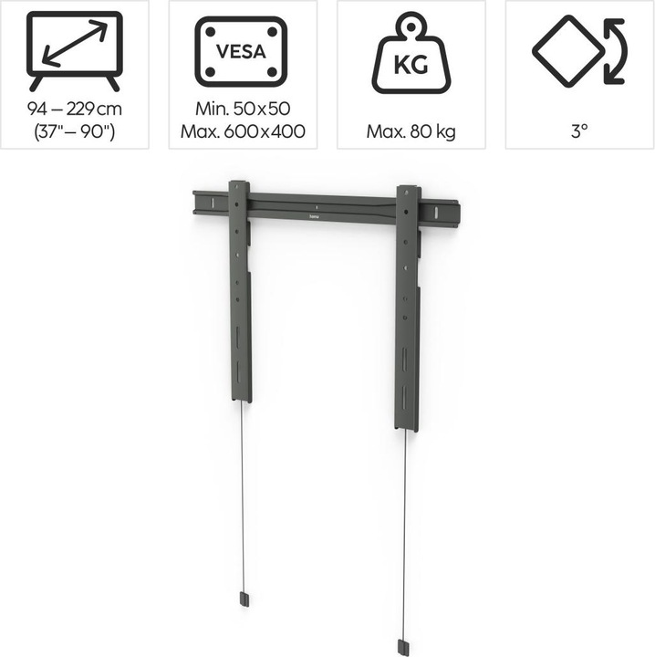 Produktbild Hama Ultraslim", 229 cm (90 (Wand, 90", 80 kg)