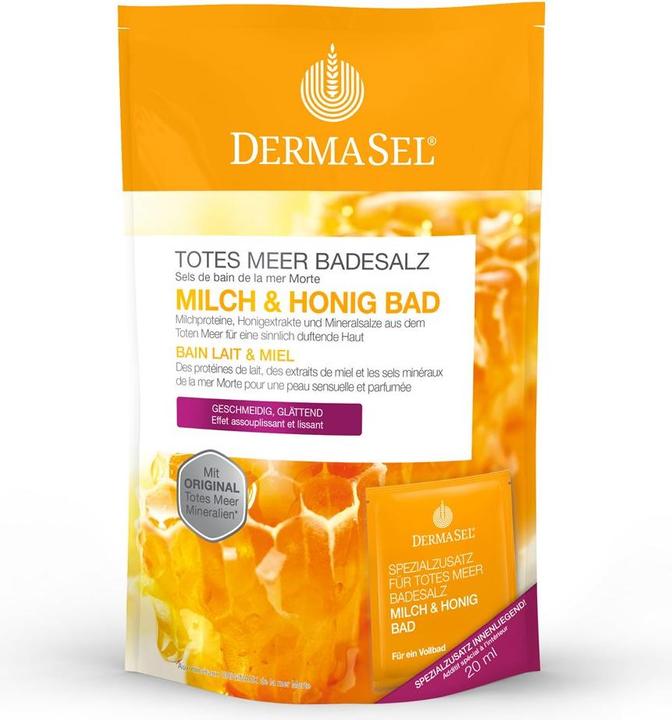 Produktbild DermaSel Badesalz Milch & Honig deutsch/französisch (Badepralinen)
