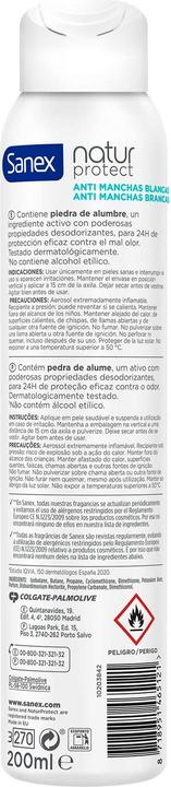 Actual product image Sanex Natur Protect 0% Invisible Deodorant Spray 200ml Unisex (Spray, 200 ml)