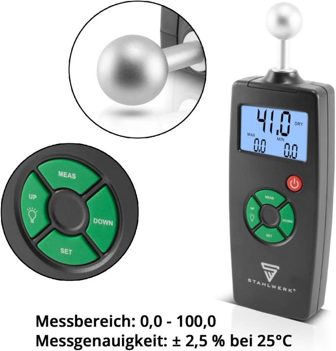 Produktbild Stahlwerk FM-100 ST Profi Feuchtigkeitsmessgeraet