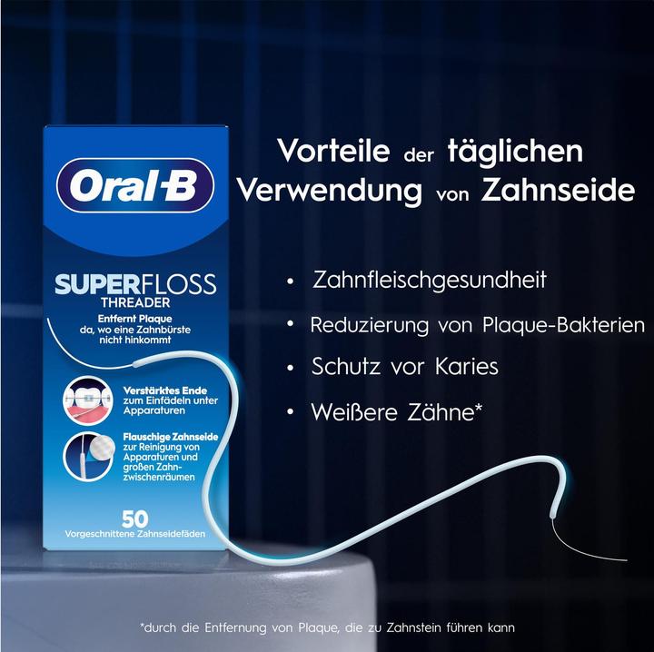 Productafbeelding Oral-B Threader Zahnseide 50 Fäden Zahnseide
