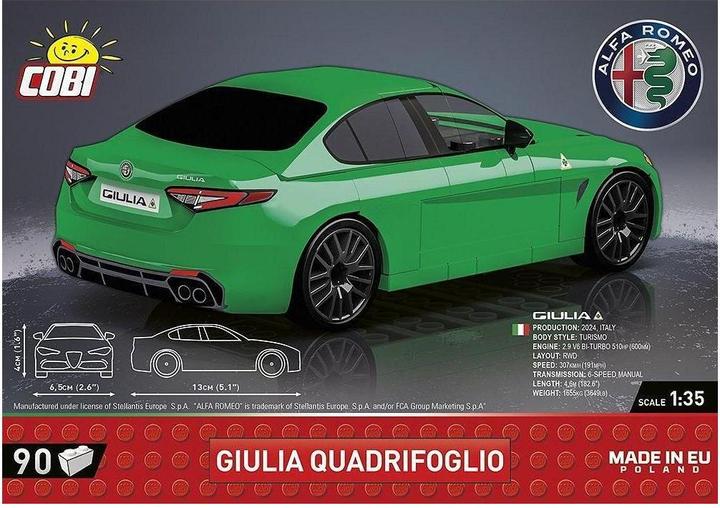 Produktbild Cobi 24605 - 100 PCS 'ALFA ROMEO /24605/ GULIA QUADRIFOGLIO
