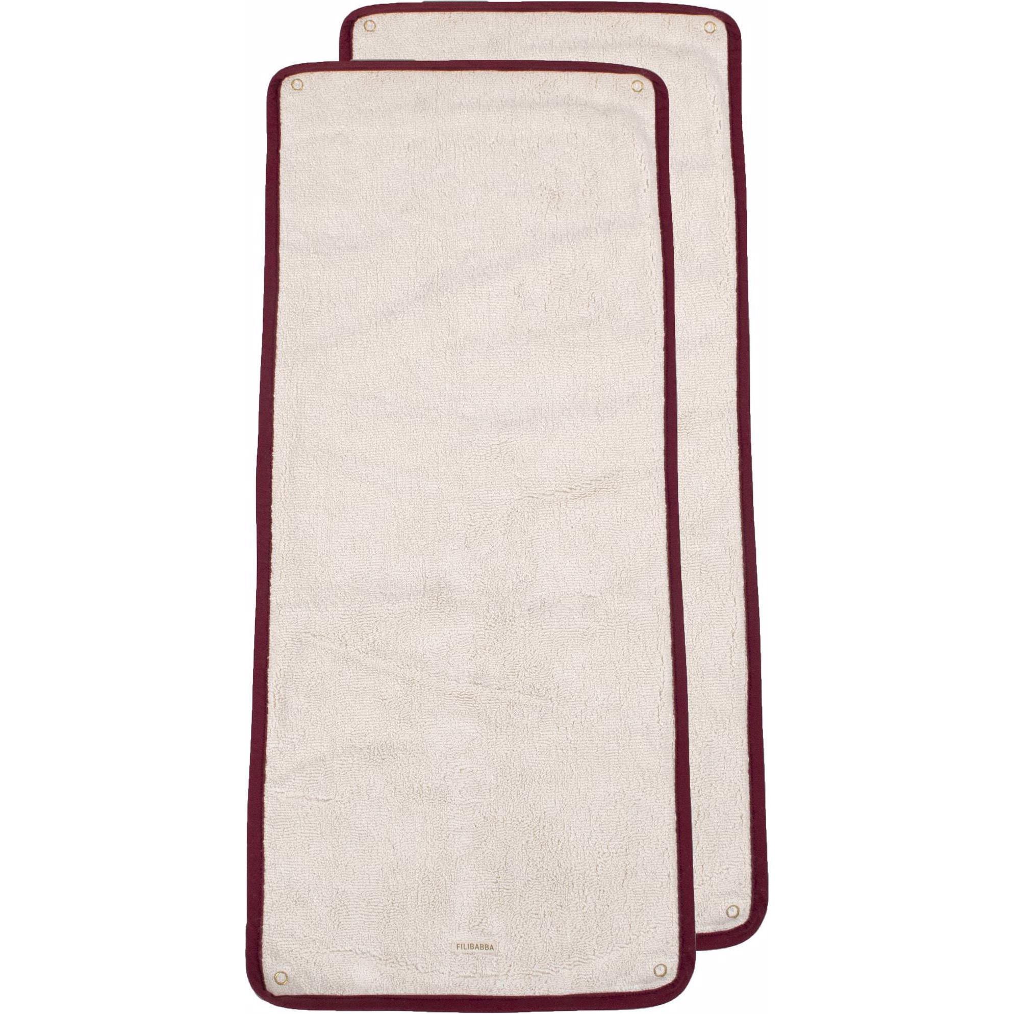 Filibabba Mittel-Layer 2er-Pack für Wickelunterlage - Deeply Red (FI-CP006)