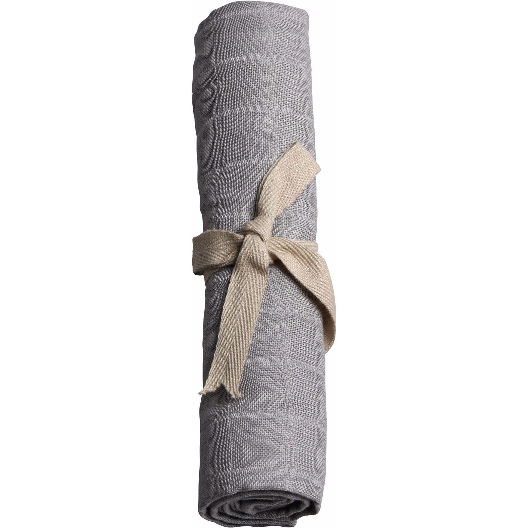 Filibabba, Pucktuch + Nuscheli, Musselintuch GOTS - Grey (65 cm, 65 cm)