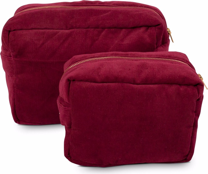 Actual product image Filibabba Toilet bag (large) - corduroy - deeply red