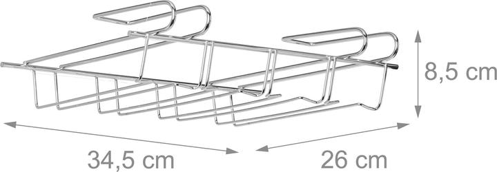 Actual product image Relaxdays Silver Stemware Rack