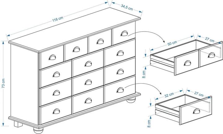 Produktbild IDIMEX Colmar (117 x 35 x 73 cm)