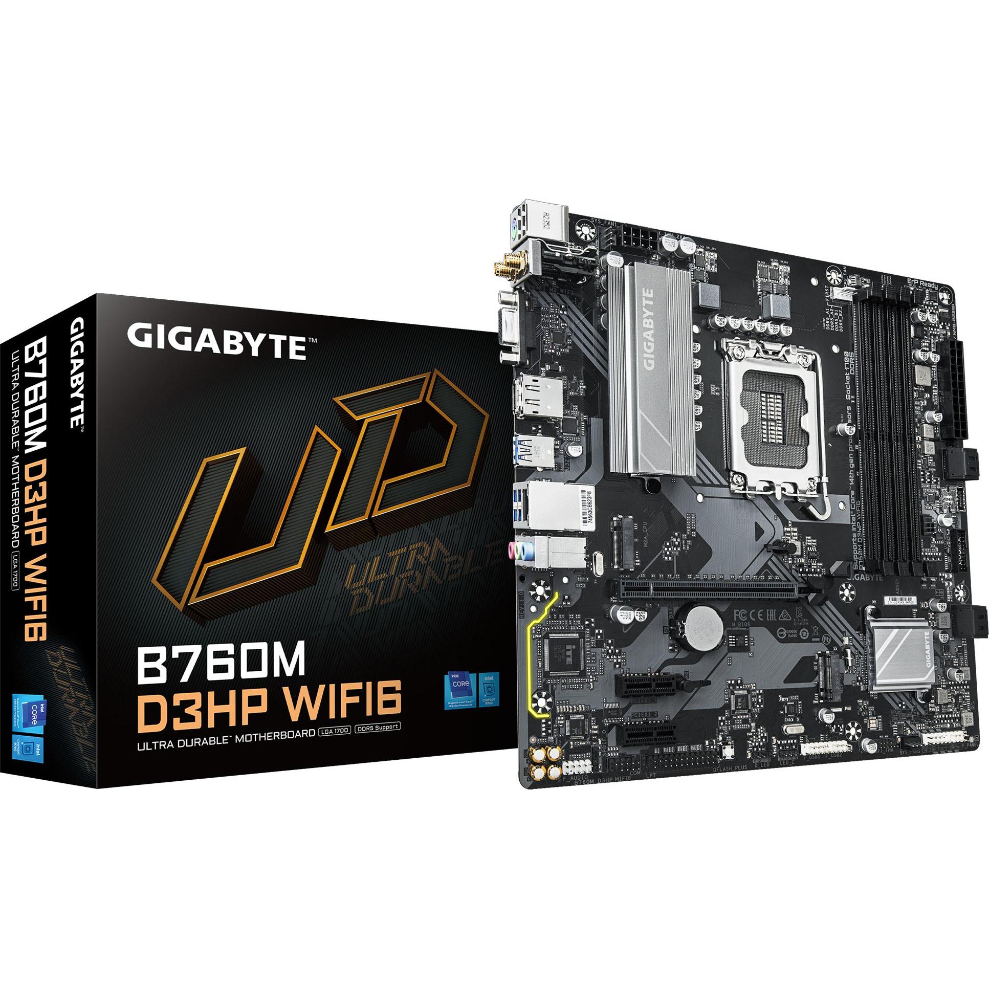 Gigabyte B760M D3HP WIFI6 (LGA 1700, Intel B760, mATX), Mainboard