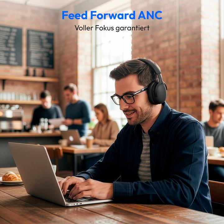 Actual product image Medion LIFE HX-1 Plus Over Ear-Kopfhörer schwarz (ANC, 100 h, Wireless)