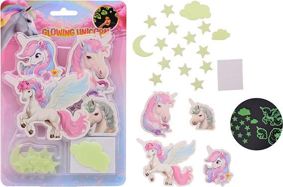 Produktbild Johntoy Im Dunkeln leuchtende Einhorn-Wandaufkleber