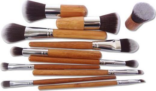Actual product image PhoneLook Professional make-up brush set Cosmetic brushes made of bamboo 11 pieces (Set)