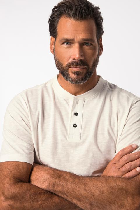 Produktbild JP1880 Henley, Halbarm, Rundhals mit Knopfleiste (8XL)