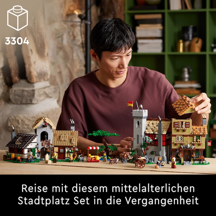 Productafbeelding LEGO Middeleeuws stadsplein (10332, LEGO Icons, LEGO Zeldzame Sets)