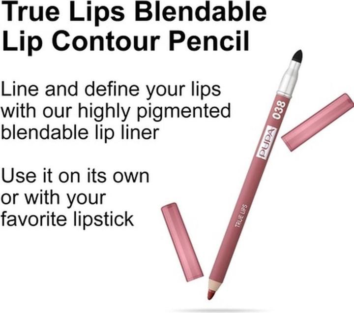 Actual product image Pupa Milano Milano True Lips Blendable Lip Liner 038 Rose Nude For Women 0.042oz (038 Rose Nude)