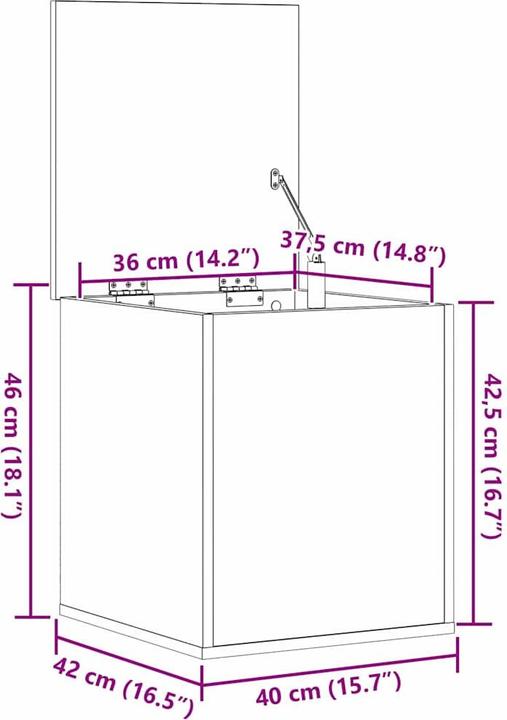 Immagine prodotto VidaXL Scatola portaoggetti (40 x 42 x 46 cm)