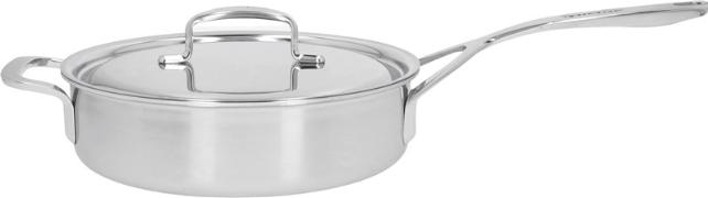 Demeyere 5 Plus Stielkasserolle nieder 24cm mit Deckel (24 cm, Stielkasserolle, Edelstahl)