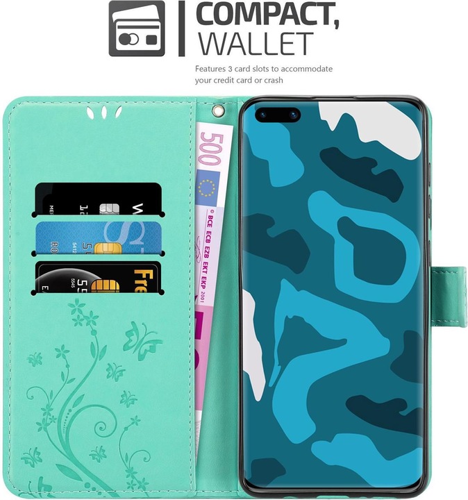 Produktbild Cadorabo Flower Book Cover (Huawei P40 Pro)