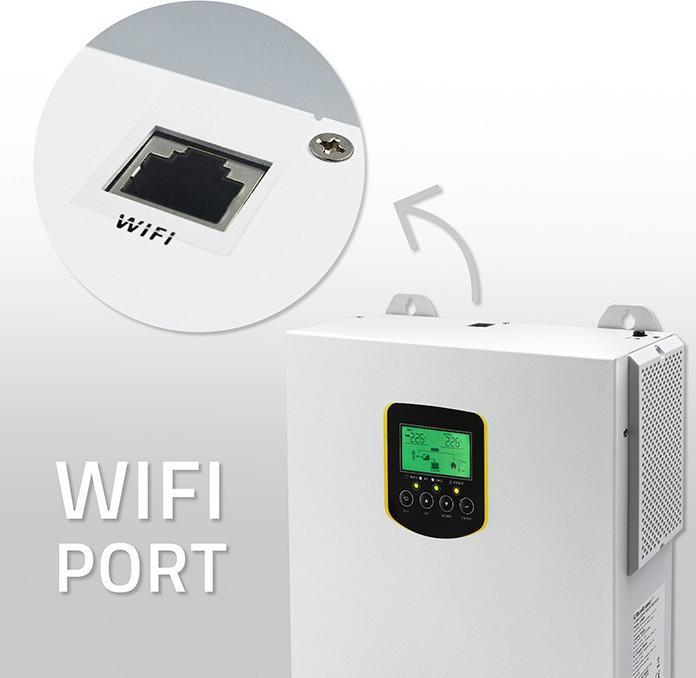 Produktbild Qoltec Hybrid Netzunabhängiger Solar-Wechselrichter 2 5 kVA | 2 5 kW | 100 A | MPPT | LCD-Anzeige |