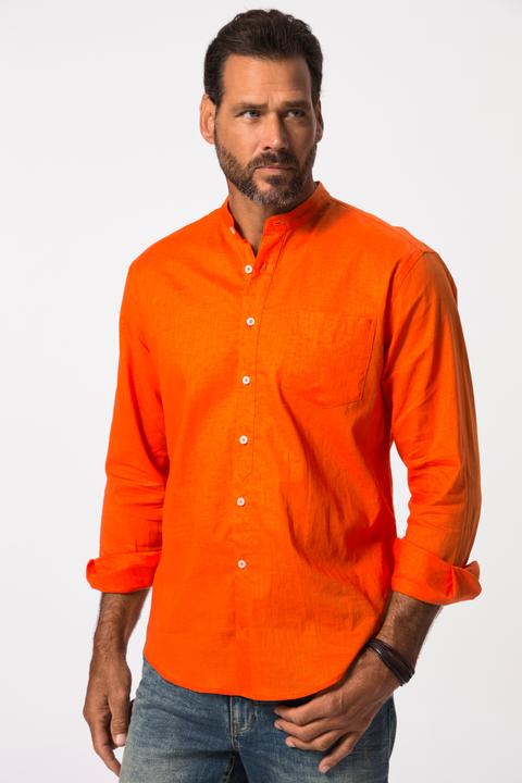 Actual product image JP1880 Long Sleeve Linen Blend Shirt (7XL)