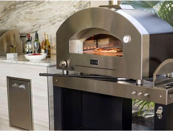 Actual product image Alfa Forni Futuro 2 Pizze Hybrid Silber Schwarz (Pizza oven gas)