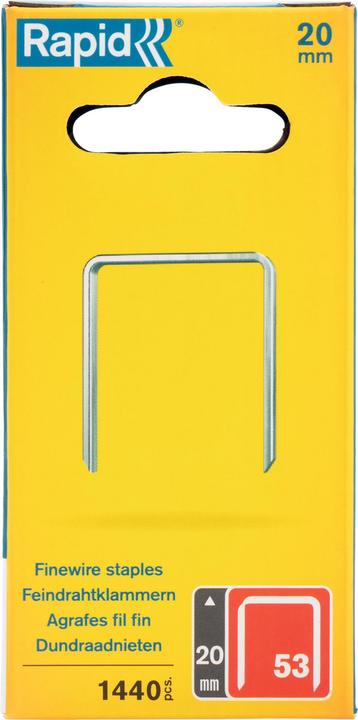 Image du produit Rapid Type 53 Pince à fil fin 20 mm (1440 x)